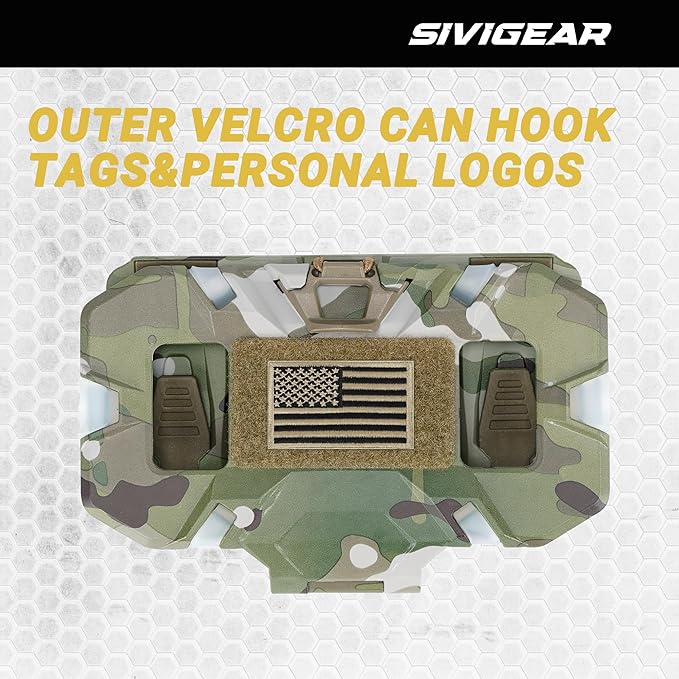 Tactical Molle Phone Holder for Plate Carrier Vest, Quick Release & Adjustable Phone Mount, Compatible with 4.7-6.7 inch Smart Phones, Durable Tactical Accessories for Outdoor Enthusiasts