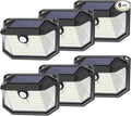 6-Pack Solar Wall Lights Outdoor with 3 Modes & Reflector, Waterproof Bright 178 LEDs Motion Sensor Security Lights, Solar Powered Flood Lights for Patio Garden Yard Porch Garage Front Door