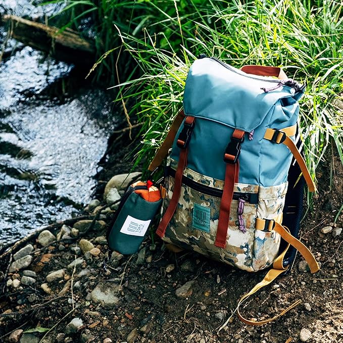 Topo Designs Rover Pack Classic - Daily Daypack for Commutes, Day Trips, Hikes, Iconic Denver Design, PFAS-Free, Fair Trade, BlueSign Backpack (Midnight)