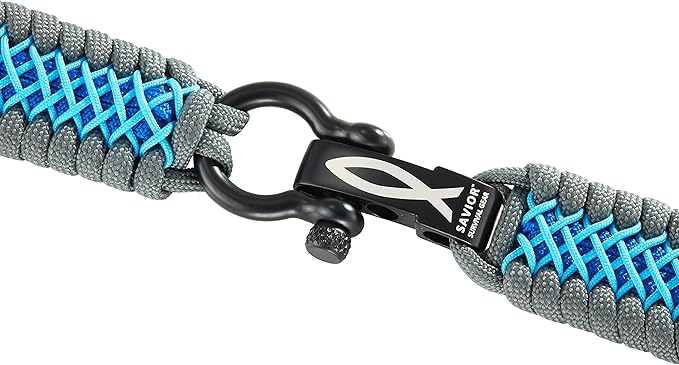 Savior Survival Gear Paracord Watch Band,Compatible with Apple Watch Band 49mm 46mm 45mm 44mm 42mm,iWatch Band Series Ultra 10 9 8 7 6 5 4 3 2 1 SE,Adjustable strap for men (Blue-Gray-Sky Blue,Large)