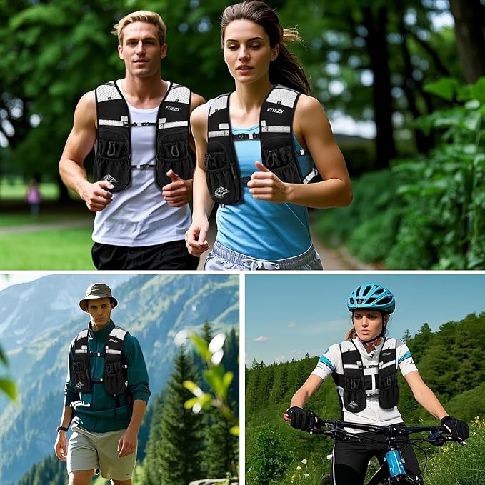 ITIEZY Running Vest for Women Men, 5L Hydration Backpack Lightweight Running Water Vest with Leak-Proof Bladder Sleeve for Marathon, Trail, Cycling, Hiking, Jogging