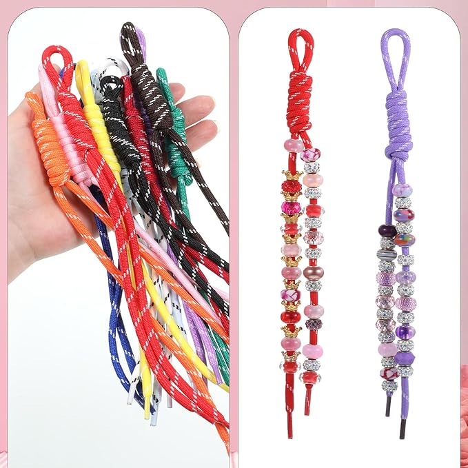 12 PCS Paracord Keychain Bag Charms, Colorful Paracord Rope Keychain Braided Keychains Charms Handwoven Nylon Rope Keychains Knot Lanyard Keyring for Purse Backpack Handbag Decoration Accessories