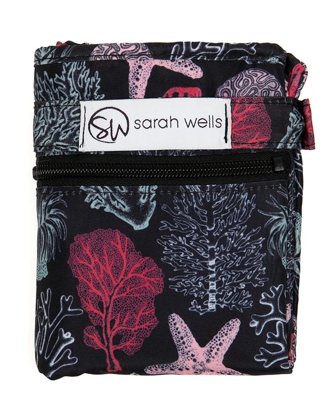 Sarah Wells Pumparoo Wet Dry Bag for Breast Pump Parts – Compact Organizer with Waterproof Pocket, Staging Mat & Fridge Hack – Machine Washable Pumping Accessory (Ocean)