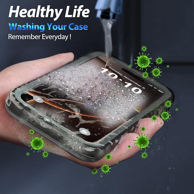 SPORTLINK for iPhone 16 Pro Max Case - IP68 Waterproof Military Protective Full Body Heavy Duty Shockproof 360 Sealed Dustproof with Camera Screen Protector Cover for i Phone 16 Pro Max 6.9" Black