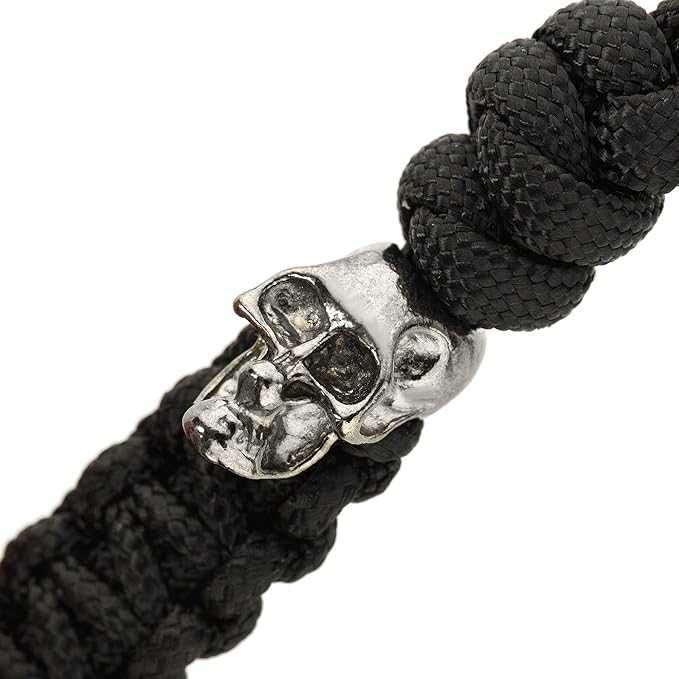 M-Tac Skull Knife Lanyard with Bead – Paracord Lanyard for Knives & EDC – Tactical Knife Fob Pull Cord – Durable Paracord