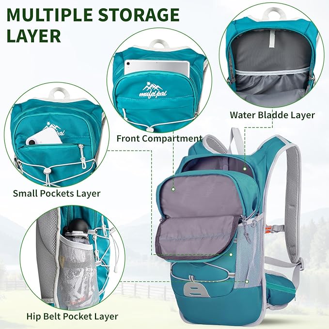 Hiking Backpack, 20L Hiking Backpack for Women & Men,Small Travel Daypack for Running, Cycling, Climbing, Camping, Biking (Blue)