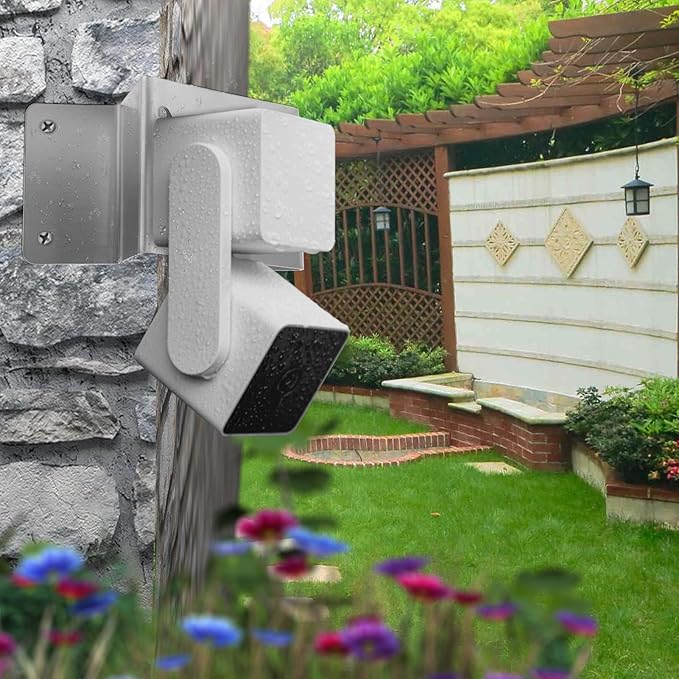 WiTi Stainless Steel Exterior Outside Wall Corner Mount for PTZ Camera,Solid Holder Bracket for a Wider View Angle 270°, Installing CCTV Surveillance Camera System Adapter Small Size