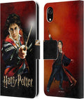 Head Case Designs Officially Licensed Harry Potter Harry Portrait Prisoner of Azkaban II Leather Wallet Case Compatible with Apple iPhone XR