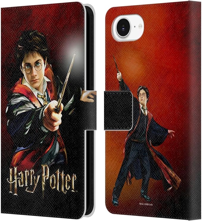 Head Case Designs Officially Licensed Harry Potter Harry Portrait Prisoner of Azkaban II Leather Wallet Case Compatible with Apple iPhone 16e / iPhone 17e