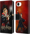 Head Case Designs Officially Licensed Harry Potter Harry Portrait Prisoner of Azkaban II Leather Wallet Case Compatible with Apple iPhone 16e / iPhone 17e