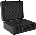 13 Inch Aluminum Carrying Case 13 X 10 X 5.5 Inch Ideal for Microphone & Camera Gear Transportation, DJ Mixer Case with Customizable Pre-Diced Foam, Black