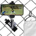 Cell Phone Fence Mount for iPhone, GoPro, Insta360, and Other Action Cameras, Mevo Start for Baseball Softball Tennis Recording, Cameras Net Chain Link Fence Clip Mount Holder