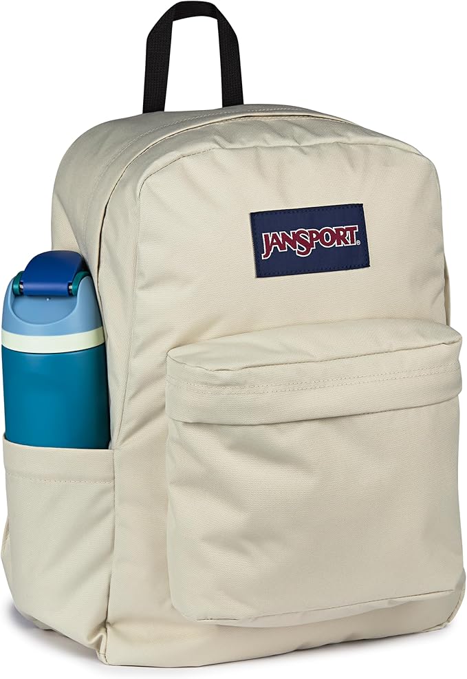 JanSport SuperBreak Plus Backpack with Padded 15-inch Laptop Sleeve and Integrated Bottle Pocket - Spacious and Durable Daypack for Work and Travel - Moon Mist