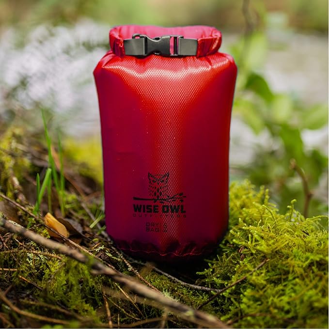 Wise Owl Outfitters Waterproof Dry Bag 3-Pack – Lightweight & Airtight 5L/10L/20L Small & Large Dry Bags for Kayaking, Beach, Travel, Boating, Hiking