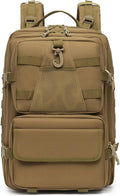 aiGear 50L Military Tactical Backpack 3 Days Assault Pack Large Day Backpack for Men Molle Army Bug Out Bag Waterproof Heavy Duty Hiking Trekking Rucksack - Khaki