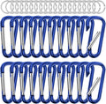 sprookber 2.28" Small Carabiner Clip Keychain, D Ring Caribeaner Clip, Key Clip Caribeener Multipurpose, Set of 20 Pack