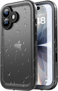 SPORTLINK for iPhone 17 Case - IP68 Waterproof Military Protective Full Body Heavy Duty Shockproof 360 Sealed Dustproof with Camera Screen Protector Phone Cover for iPhone 17 6.3" Black