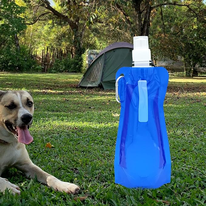 10pcs Collapsible Reusable Water Bottle with Carabiner Clip and folding funnel, for For Gym, Sports, Teams, Hiking, Camping, Biking, Outdoors, Beach, Traveling, Yoga & More, 5 Color