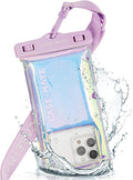 Case-Mate Soap Bubble IP68 Waterproof Phone Pouch - Floating Waterproof Phone Case w/Crossbody Lanyard - Cruise Ship Travel Essentials - Compatible w/All Devices - Touchscreen Friendly - Iridescent