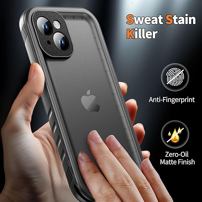 Cozycase for iPhone 15 Case Waterproof - 360 Heavy Duty with Screen/Camera Protector Shockproof IP68 Underwater Dustproof Water Dust Shock Proof Double Full Body/Front and Back 15 Protective Case Slim