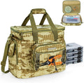 KastKing BaitSpace Fishing Tackle Bag With 4 Tackle Boxes & Removable Bait Binder, Water-Resistant Tackle Storage, Durable Fishing Gear, Adjustable Shoulder Strap