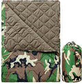Lenotos Woobie Blanket, Thermal Insulated Military Poncho Liner, Water-Resistant, Portable, Insulation, for Hiking, Survival with Compression Carry Bag (Forest)