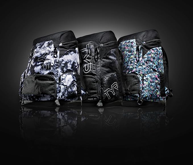 Alliance Backpack TYR Wet/Dry Athletic Gym and Pool Bag for Men and Women - Separate Wet/Dry Compartments, 45L Capacity, Ergonomic, Water-Resistant - Available in Team Colors