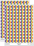 Compass Rose Nautical Star Navigation Map 200+ Round Stickers - Gloss Finish - 0.50" Size - Rainbow
