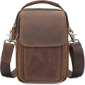 Augus Leather Small Messenger Bag For Men Crossbody Handbag Shoulder Sling Travel Bags for Men Purse Daypack Magnetic Buckle