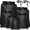 Shappy 6/12 Pcs Waterproof Dry Bags, Lightweight Outdoor Waterproof Dry Stuff Sacks 15/8/5/4/3/2 L and Long Adjustable Shoulder Strap for Kayaking Rafting Boating Hiking Camping