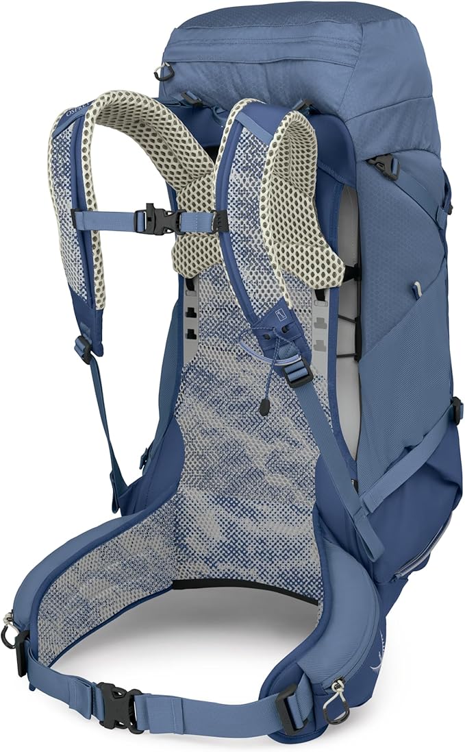 Osprey Stratos 36L Men's Hiking Backpack - Lightweight Backpacking Pack with Waterproof Raincover - Camping Bag, Nirvana Blue