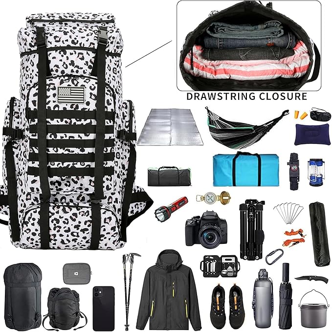 Hiking Backpack for Men 70L/100L Camping Backpack Military Rucksack Molle 3 Days Assault Pack for Climbing | Camping Backpack, 3 Days Assault Pack, for Climbing