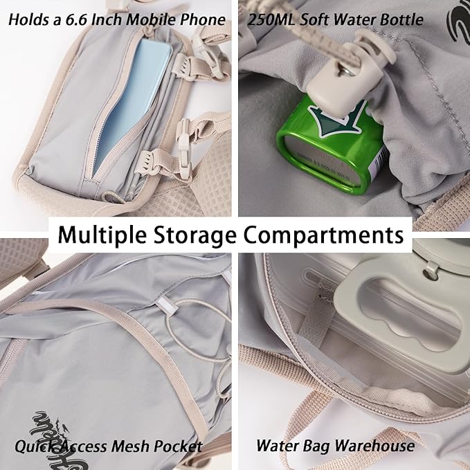 Hydration Backpack,Lightweight Water Backpack with 2L Water Bladder Running Hydration Vest Backpack for Hiking Running Cycling Hiking