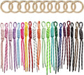 8/13/18/20/30 Pack Paracord Keychain Rope Bag Charms Colorful Braided Charms for Key Chain Purse Backpack Handbag