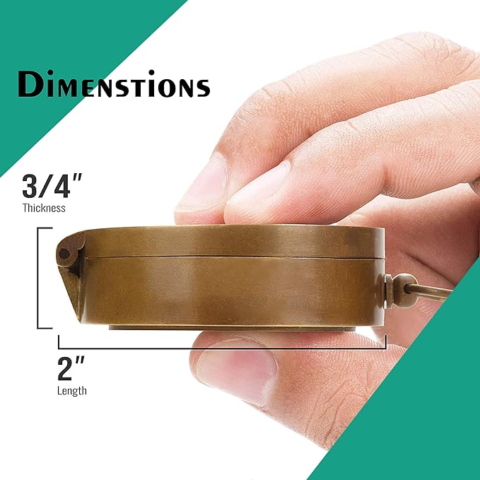 5MoonSun5's US AIR Force Engraved Brass Military Compass Nautical Marine with Leather Display Case - Perfect and Unique Gift for Army Person - Survival Navigation Compass for Hiking Camping Hunting
