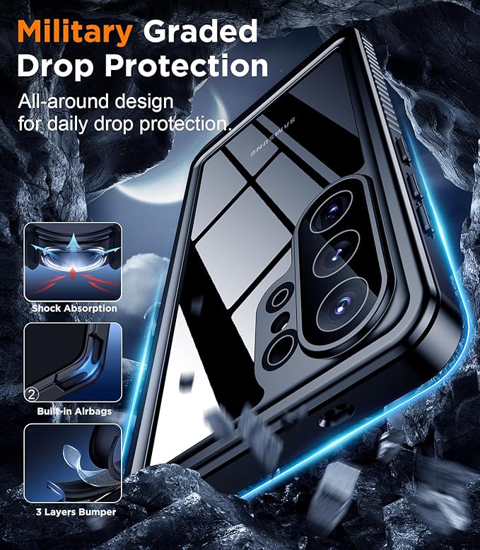 Temdan Designed for Samsung Galaxy S26 Ultra Case Waterproof, Built-in Lens & Screen Protector Military Grade Shockproof Dropproof IP68 Underwater Full Body Phone Case for Galaxy S26 Ultra 6.9"-Purple