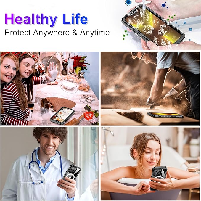 Red2Fire 2024 New Designed for iPhone 13 Pro Case Waterproof,[Compatible with MagSafe][Built-in Camera & Screen Protector][Full Body Shockproof][IP68 Waterproof][Dustproof] Phone Case 6.1"