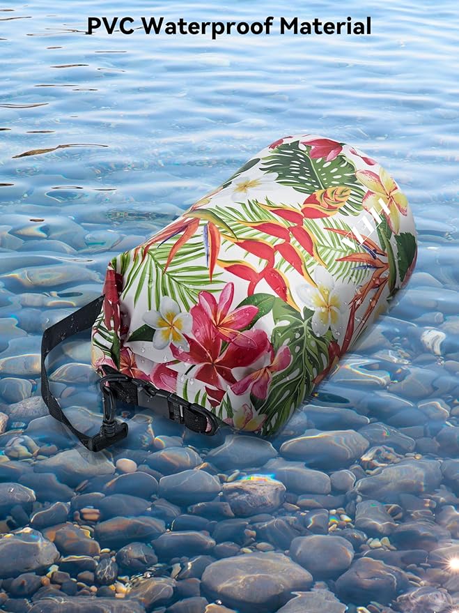 HEETA Waterproof Dry Bag for Women Men, 5L/10L/20L/30L/40L Roll Top Lightweight Dry Storage Bag Backpack with Emergency Whistle for Travel, Kayaking, Boating, Camping, Beach, Cruise Ship Essentials