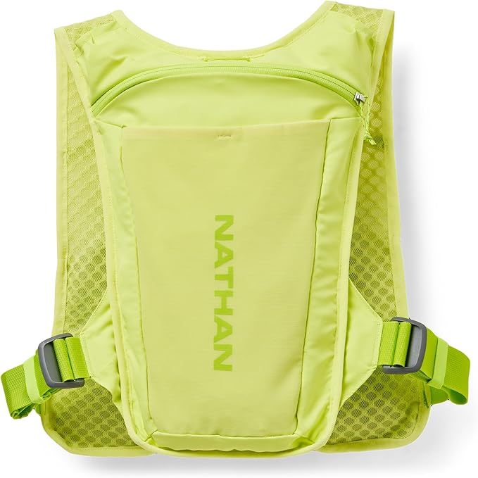 Nathan QuickStart Hydration Pack Vest with Bladder or flasks, Storage Pockets, Breathable Moisture-Wicking Fabric, Adjustable Straps for Running, Hiking, Walking, Marathons, Obstacle Races