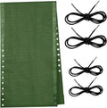 Queekay Chair Replacement Fabric with 4 Bungee Cord Lounge Chair Cloth Mesh Repair Kit for Patio Recliner Outdoor Lawn Pool(63 x 17 Inch,Sage Green)