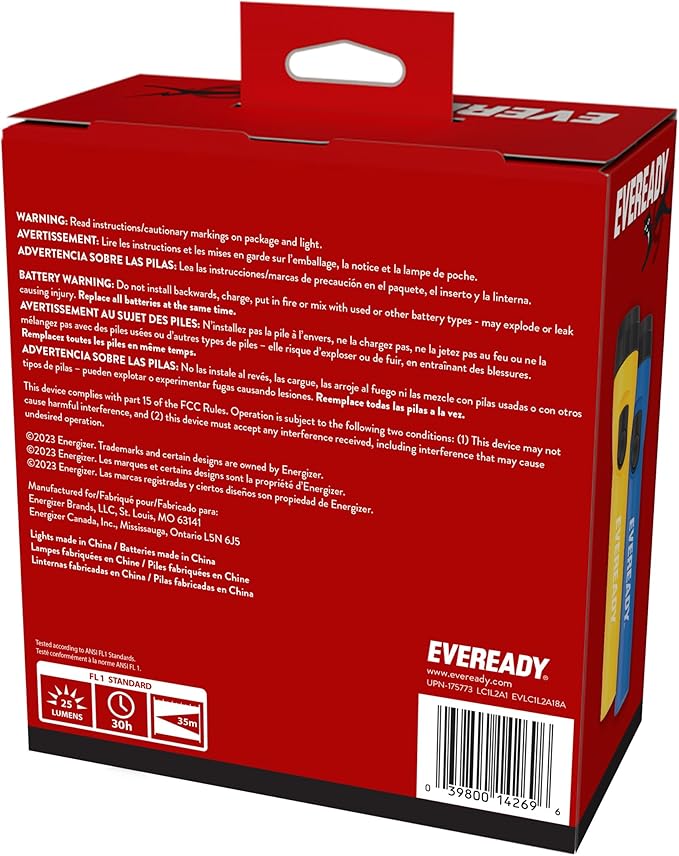 Eveready LED Flashlight (16-Pack) Bright Reliable Flashlights for General Purpose, Great for Camping, Car, Emergency Storm Power Outage Handheld Flashlight (Batteries Included)