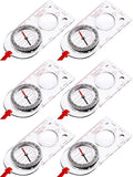 Gejoy 6 Pieces Orienteering Compass Bulk Scout Compass with Declination Magnifier Ruler and Scale Map Reading for Class Gifts Hiking Camping Backpacking Navigation Survival