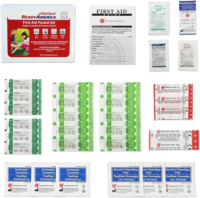 Ready America 72 Hour Emergency Kit, 1-Person, 3-Day Tote, Includes First Aid Kit, Survival Blanket, Emergency Food, Portable Disaster Preparedness Go-Bag for Earthquake, Fire, Flood