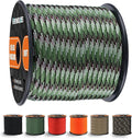 WEREWOLVES 650lb Paracord/Parachute Cord - 9 Strand Paracord Rope - 100', 200' Spools of Parachute Cord, Type III Paracord for Camping, Survival