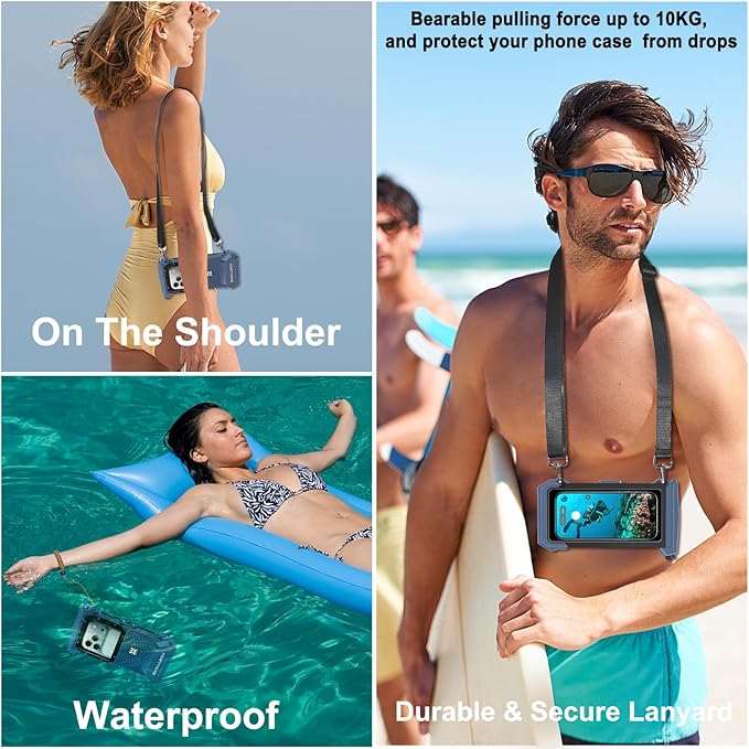 2026 Diving Snorkeling Phone Case for iPhone 17/16/15/14/13/12/11 Pro Max/XS/X Samsung Galaxy S26/S25/S24 Professional Scuba Dive Waterproof Underwater Photo Video Cover (5TH Gen, Blue-)