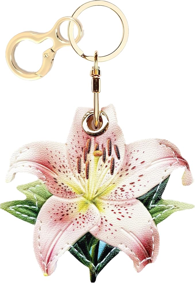 Leather Keychain Holder Case Compatible with AirTag,Cute air tag Cover with Keychain Ring,GPS Tracker Case for Keys