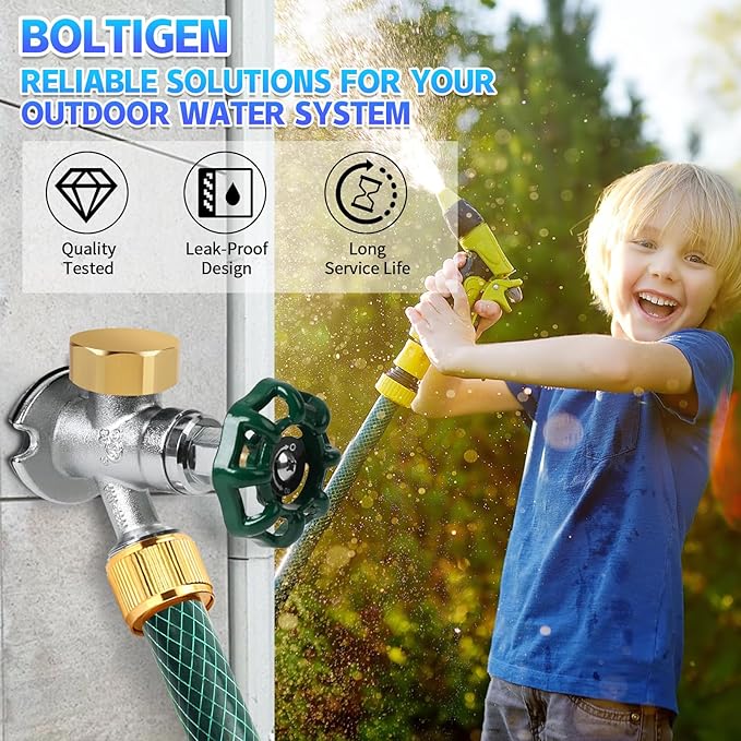 Boltigen Outdoor Faucet Repair Kit, Vacuum Breaker Outside Faucet Set for VACVBKX1B, ASSE 1019-A Hose Bib Spigot Replacement Kit for Anti-Siphon Frost-Free Sillcock Valves