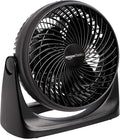 Amazon Basics Air Circulator Desk Fan for Bedroom, Home and Office, 90-Degree Tilt Head, 3 Speed Settings, Cooling, 35 Watts, Black, 11.1"W x 6.3"D x 10.9"H