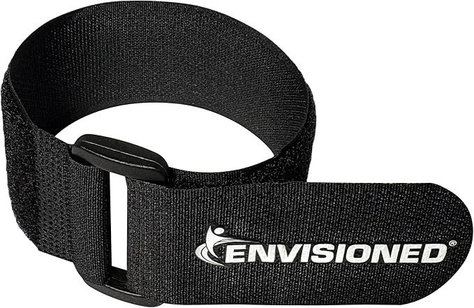 Reusable Cinch Straps 2" x 15" - 6 Pack, Multipurpose Strong Gripping, Quality Hook and Loop Securing Straps (Black)