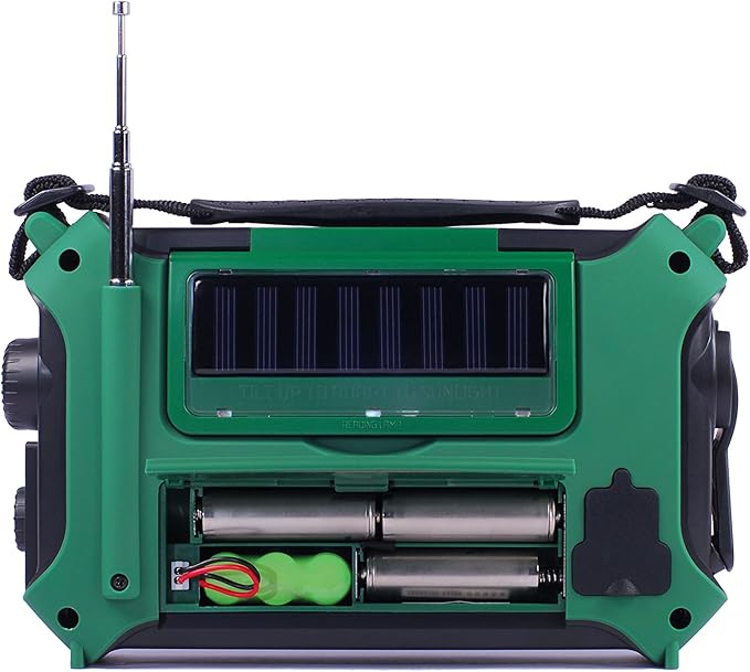 Kaito KA500GRN 5-Way Powered Emergency AM/FM/SW Weather Alert Radio, Green